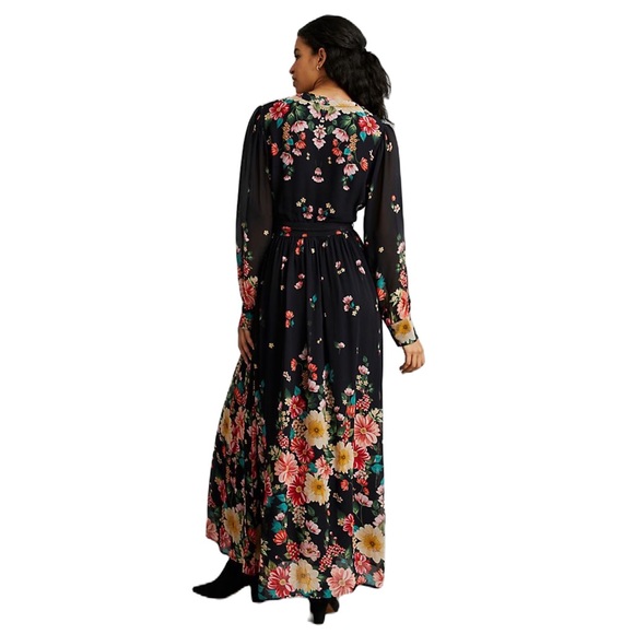 Anthroplogie Maeve Puff-Sleeve Midi Dress - Picture 2 of 6